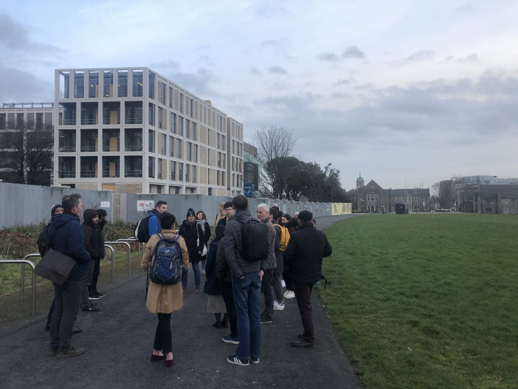 TU Dublin students touring Grangegorman campus